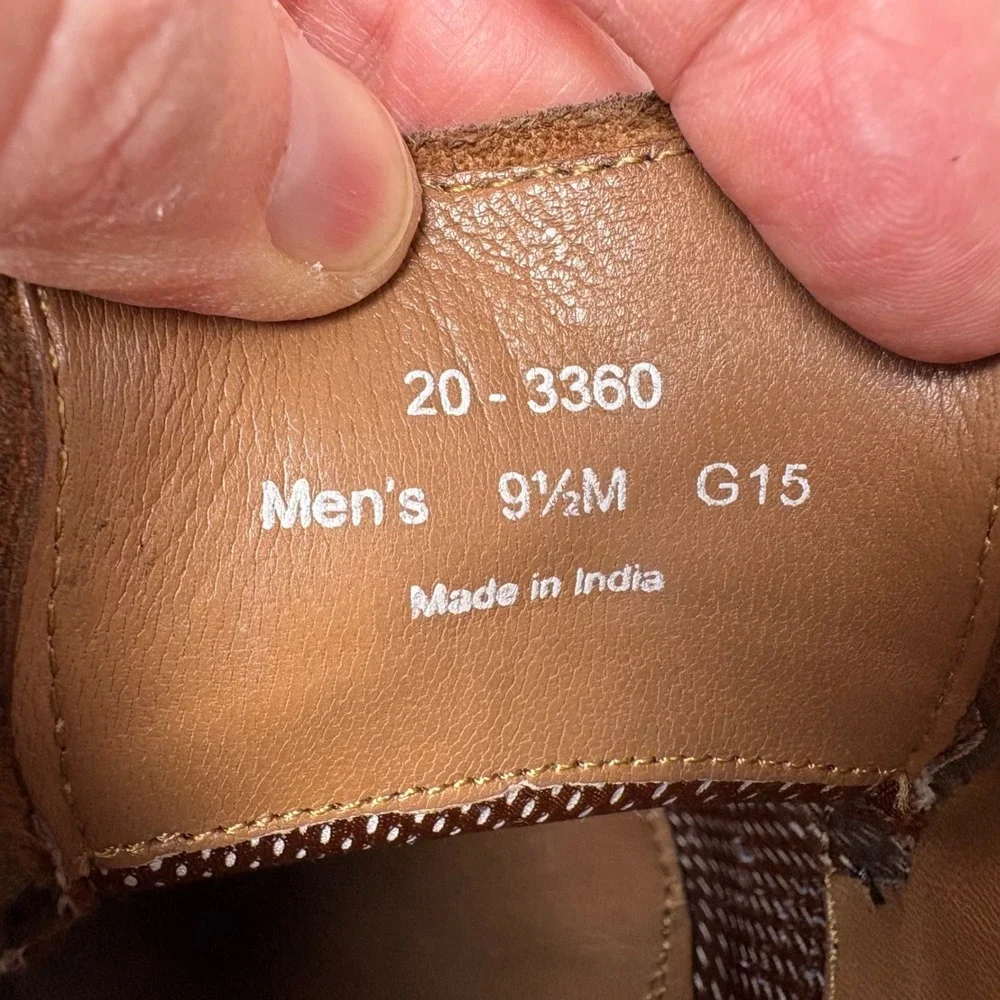 Johnston & Murphy Derby Shoes 9.5M Tan Leather Plain Toe 20-3360 Business Dress‎